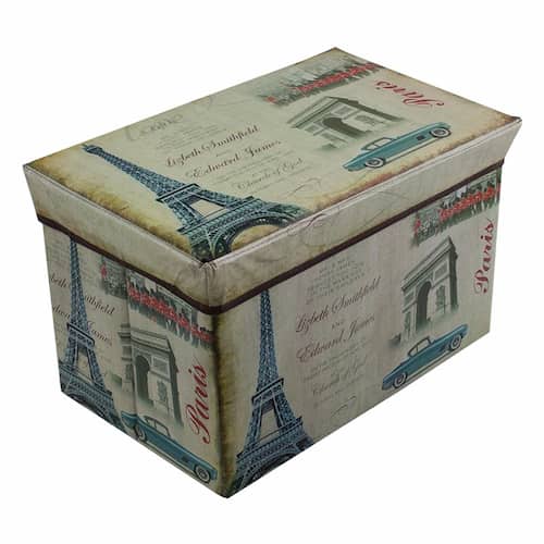 הדום עם אחסון - פריז, מתאים לישיבה של עד 100 ק"ג.