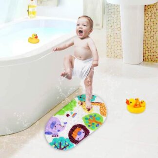 שטיח לתינוק מסיליקון לאמבטיה, איכותי ומצויר לילדים ב 2 דגמים לבחירה.