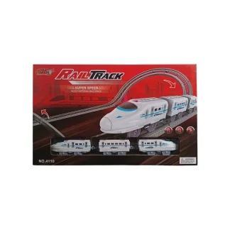 רכבת חשמלית לילדים עם מסילה ושלושה קרונות - RailTrack 4110